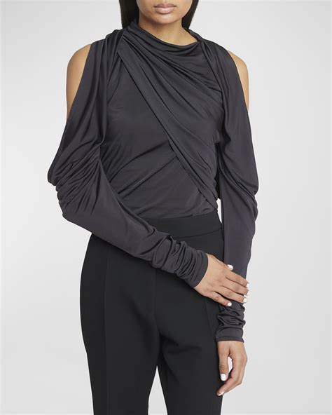 cold shoulder top von givenchy|Givenchy Draped Cold.